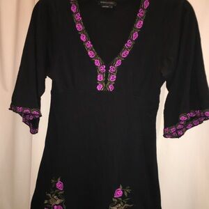 BCBG midi floral dress - like-new / cotton